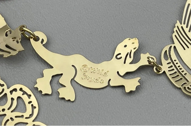 Close-up of a Wild Bryde copyright stamp